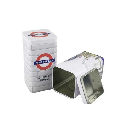 China Square Beverage Tea Cans Tea Canister Air Tight Metal Can Packaging Box for sale