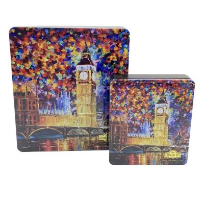 China Rectangular Food Tin Case Christmas Tins Food Grade Tin Cans for sale