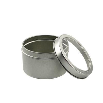 China Round Window Tin Box Aluminum Can Aluminum Container for sale