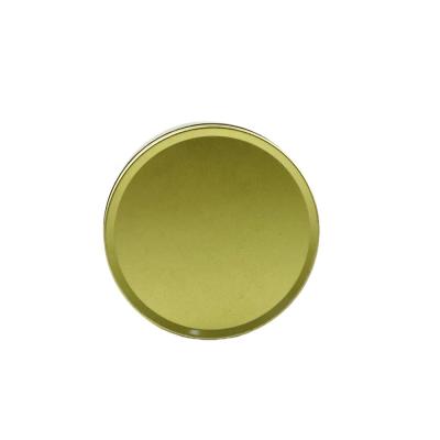 China Recyclable Round Candy Tin Box Gold Tins Empty Can Custom Tin Box for sale