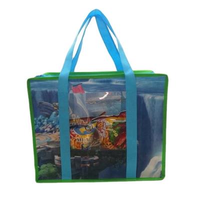 China Recyclable Non woven zip lock shopping bag with clear PVC window new researched laminated for sale