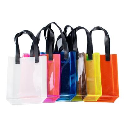 China Recyclable Custom Clear Pvc Laser Hologram Shopping Tote Bag for sale