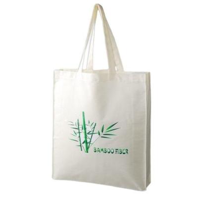 China Recyclable Degradable white natural bamboo fiber tote bag for sale