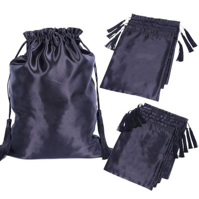 China Promotion Custom Silk Satin Hair Bag With Logo For Wigs for sale