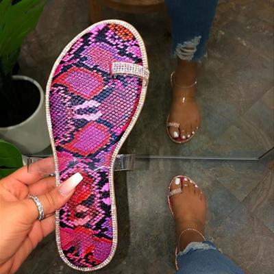 China New Arrivals Serpentine Flip Flops Sandals Summer Flat Trend ZY04 Fashion Slides Women's Sandals 2021 for sale