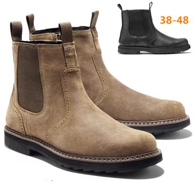 China NXZ03 Round Mens Size 38-48 Big Ankle Leather Boots In Stock Mens Chelsea Boots for sale