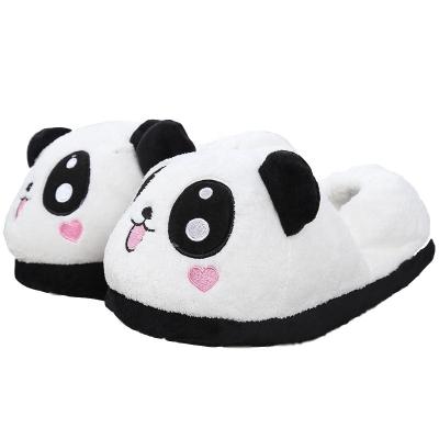 China Girls Cute Trend HL04 Panda Plush Winter Slippers For Fashion 2021 Warm Winter Bedroom Slippers for sale