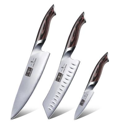 China Japanese Steel Premium Chef's Knife AUS-10 Antiseptic Non-slip Professional Cooking Ultra Sharp Knife Viable With Ergonomic Handle for sale