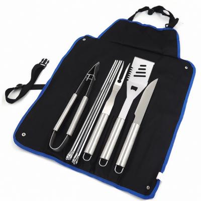 China Easily Cleaned Amazon's Bestselling 9 Piece Stainless Steel Grill Kit with Apron for sale