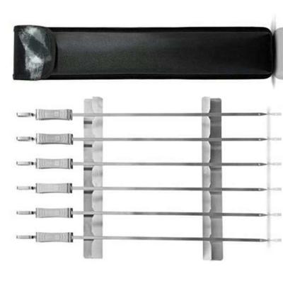 China Easily Cleaned Stainless Steel BBQ Skewers BBQ Skewers Set with Locks and Removable Racks for sale