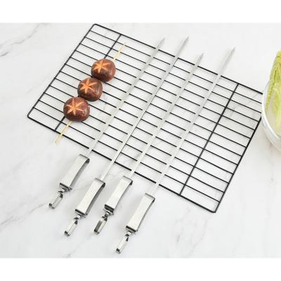 China High quality easily cleaned barbecue stainless steel skewers with removable locks GRILL sticks wholesale in cheap price for sale