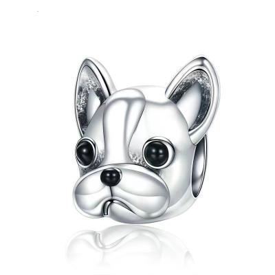 China Fashion silver charms fast original shipping 925 Sterling Silver kids bead necklace cute dog DIY animal custom fit bracelet for sale