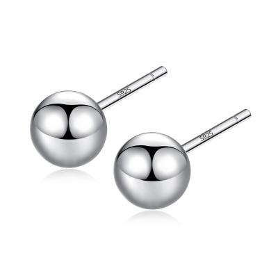 China Amazon wholesale factory JKC silver pearl earrings 925 round cute minimalist unisex sterling direct FASHIONABLE s925 style mini small for sale