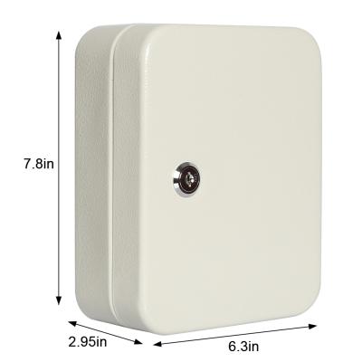 China New Design Cold Rolling Steel Cheap Cold Rolling 20 Key Steel Wall Mounted Key Lock White Box Cabinet for sale