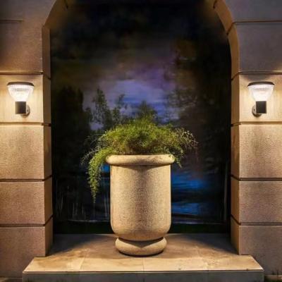 China Garden 2022 Modern Waterproof Outdoor Wall Lamp Solar Outdoor Wall Sconce Lighting Garden Wall Mount Fixture for sale