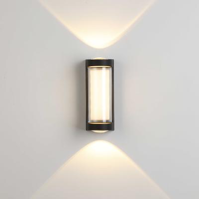 China Outdoor Ready to Ship 12W Up Down Sconce Wall Lamp Modern IP65 Waterproof Aluminium Outdoor Exterior LED Wall Light for sale