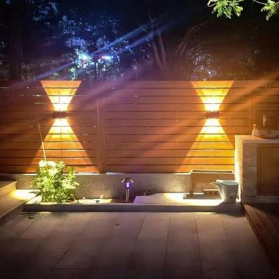 China Garden Outdoor Waterproof Light Up And Down Decorative Street Lamps Home Wall Lamps Solar Garden Light for sale