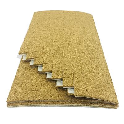 China Oak Skin Cork Pads With Cling Foam Adhesive For Brittle Cork +1MM Glass 16*16*3MM Cling Foam On Sheets for sale