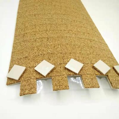 China 18*18*2+1MM Oak Skin In Sheets For Spacers Protective Cork With Cling Foam Cork Glass Separator for sale