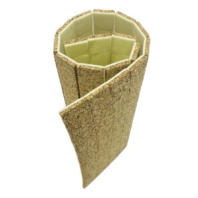 China Oak 18*18*3+1MM PVC Skin Cork Distance Pads With Cling Foam For Double Insulating Glass Dividers for sale