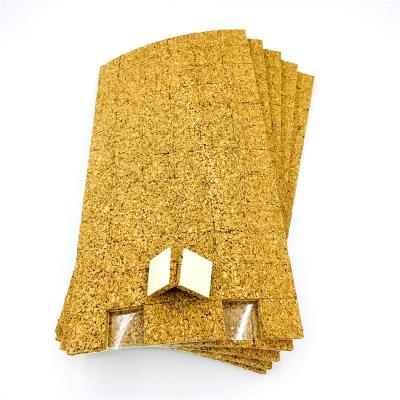 China 25*25*6+1MM oak glass cork pad protectorWith skin foam cork pad for industrial glass cork spacers pads for sale