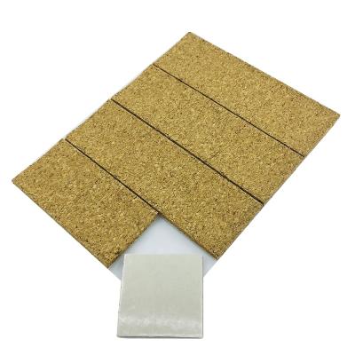 China Self Adhesive Oak 50*50*3+1MM Cork Pads Skin With Foam Cork Glass Gasket Separator Cork Pads for sale