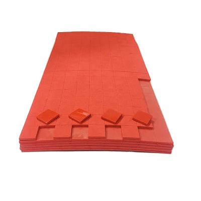 China 3mm Thickness EVA Rubber Protector Foam Glass Adhesive Backed Adhesive Backed Red Separators for sale