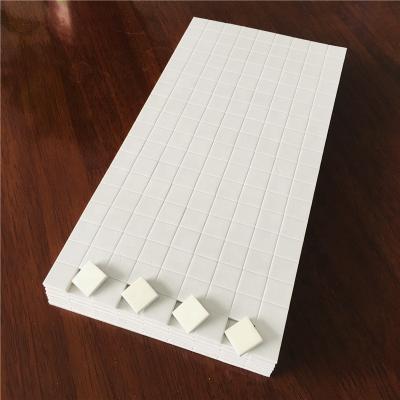 China White Rubber EVA 18*18*3 +1MM Cling Glass Separator EVA Rubber Pads With Cling Foam Foam On Sheets for sale