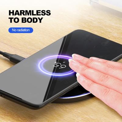 China Hot Selling Mobile Phone Charger 15W 10W 7.5W 5W Qi Wireless Fast Charger Phone Induction Wireless Charging Quickly for sale