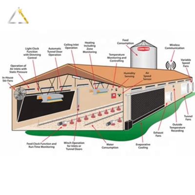 China Modern Prefab Chicken House Design Steel Structure Chicken House Broiler Shed Commercial Poultry Farm For Sale for sale