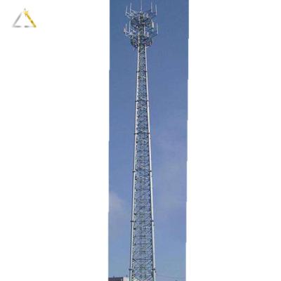 China Electric Power Single Pole Transmission Communication Substation Structure Lattice Guyed Galvanized Steel Pole Tower for sale