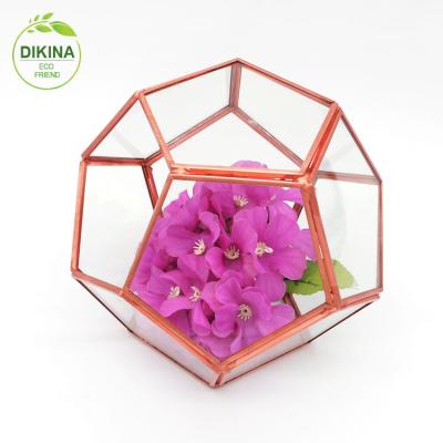 China CLASSIC Giant Glass Vase Flower Pot Good Quality Geometric Mini Greenhouse for sale