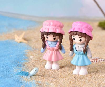 China Europe cartoon girl toys collectibles cute creative wear hat birthday gift plastic figurines for sale