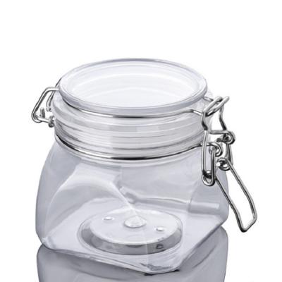 China 500ml Food Grade PET Plastic Candy Jar For Soft Candy Packing Plastic Jar for sale