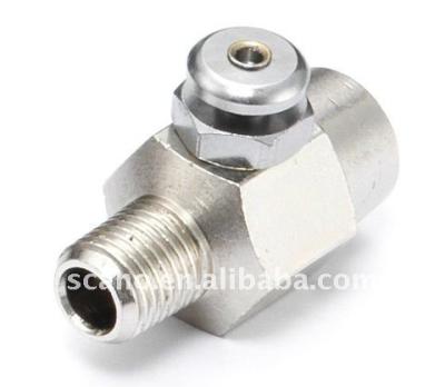 China Airline Pneumatic Female Inlet / Button Valve 1/4 Male 1/4 Outlet for sale