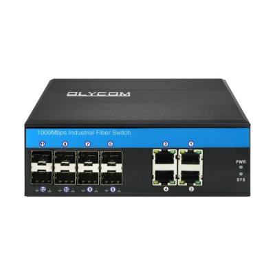 China 1G/2.5G Industrial Managed Ethernet Switch 8 SFP Fiber 4 Gigabit Ethernet Smart Managed for sale