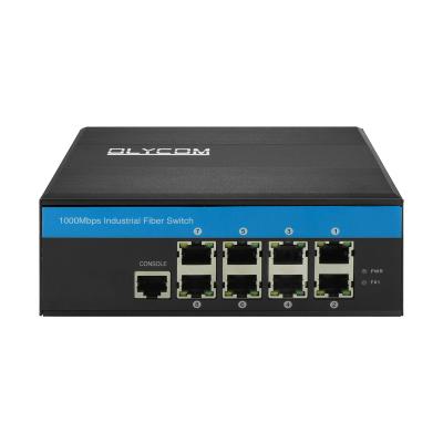 China 8 Port Managed PoE Switch Gigabit Ethernet 240W Active POE Rugged Case Vitesse Chip for sale