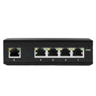 China E-Mark Certified 5 Port Ethernet Switch Industrial Wide Temp Unmanaged 12V 24V for sale