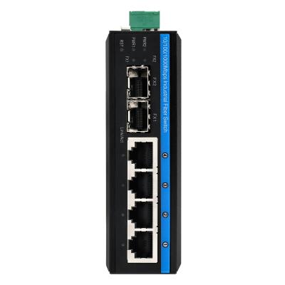 China 4 Port POE Managed Network Switch ERPS Ring 120W Budget Gigabit gebaseerd op DC48V Din Rail Te koop