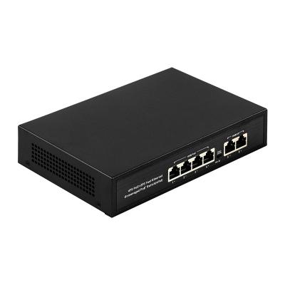 China 60W Unmanaged Network Switch 6 Port 10/100M LAN Ports AC Input 250-Meter PoE for sale