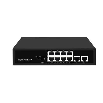 China 8 poorten Gigabit PoE Network Switch VLAN 250 meter AI PoE 120W Budget niet beheerd Te koop