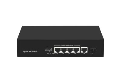 China 6 Port 10/100/1000mbps POE Fiber Switch With 4 Port Poe Ethernet Switch Manufacturer for sale