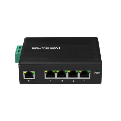 China 4 portas POE impulsionador de tensão DC12-48V entrada para energia solar com 1 uplink rede porta Switch à venda