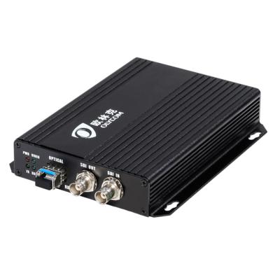 China 3G-SDI video-optische zender-ontvanger BNC-poort met 2 SDI-uitgang DC12V SFP-slot Te koop