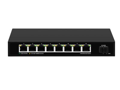 China 8 Port 2.5G Network Switch Unmanaged 10G Fiber DC12V Input Fanless Auto-Adaptive Speed for sale