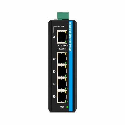 China 5 Port Gigabit Poe+ Schalter E-Mark Ethernet Schalter DC48V Doppelstrom-Eingang Din-Rail Poe Schalter zu verkaufen