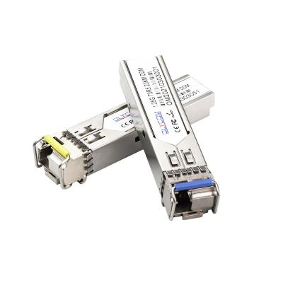 China Cisco Compatible SFP Transceiver 1310nm/1550nm SM Single Fiber 20km 1.25G Fiber Module SFP Module for sale