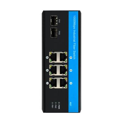 Cina Interruttore non gestito a 8 porte gigabit interruttore Ethernet POE DC48V interruttore di rete ferroviaria din in vendita