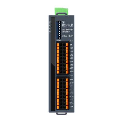 China TCP/IP Modbus I/O Slave Module NPN and PNP supported 16 Port DI DO DIN Mounted for sale