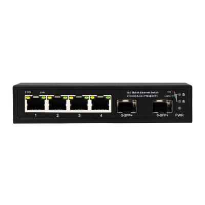 China Interruptor Ethernet 10g sin administrar 4 puertos 2.5G con puertos 10G SFP+ en venta